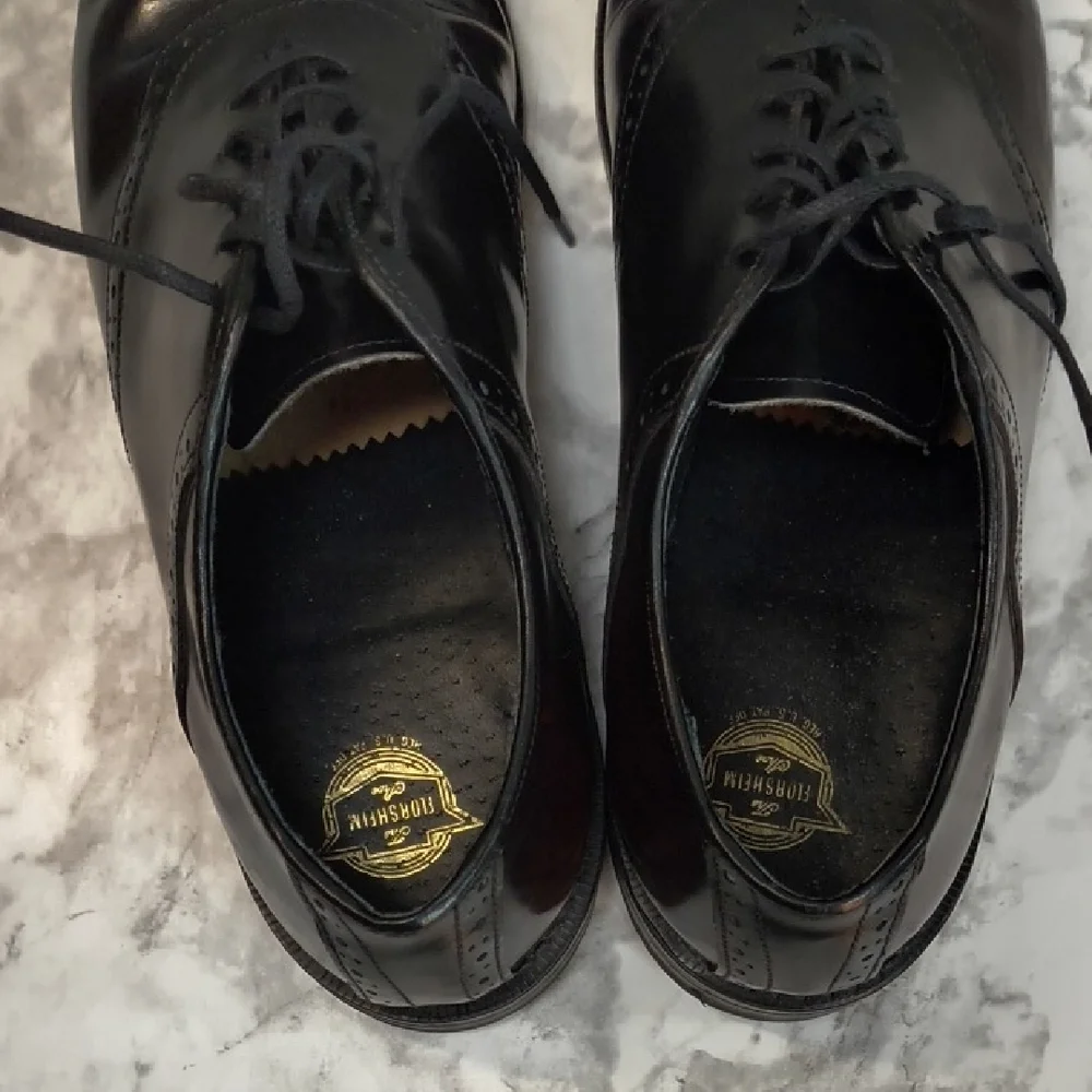 Florsheim Mens 2 Tone Burgundy/Black Leather Oxfords Shoes Size 9-1/2